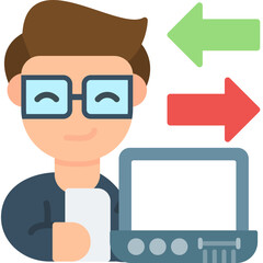 Data Exchange Icon Vector Element