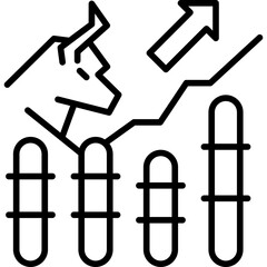 Bull Market Icon Vector Element