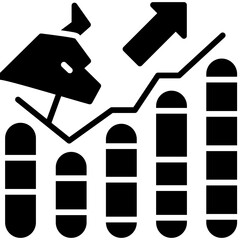 Bull Market Icon Vector Element