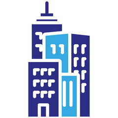 Company icon in Glyph Dual Color Style. Simple Vector Design. Simple Vector Glyph Icon