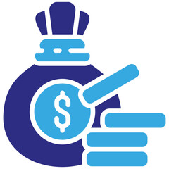 Obraz premium Money icon in Glyph Dual Color Style. Simple Vector Design. Simple Vector Glyph Icon