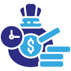 Fototapeta premium Save money icon in Glyph Dual Color Style. Simple Vector Design. Simple Vector Glyph Icon