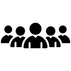 Community icon in Glyph Style. Simple Vector Design. Simple Vector Glyph Icon