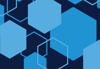 abstract blue background with cubes. Minimal geometric design. Vector illustration.