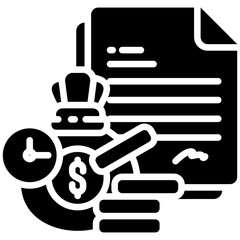 Deposit icon in Glyph Style. Simple Vector Design. Simple Vector Glyph Icon