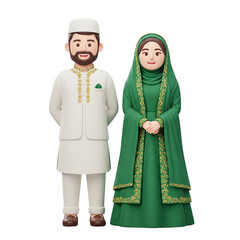 couple muslim wedding