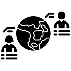 Demography icon in Glyph Style. Simple Vector Design. Simple Vector Glyph Icon