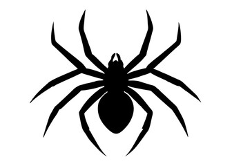 spider Simple black silhouette, Black silhouette vector icon, silhouette illustration