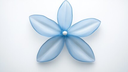 Serene Blue Flower: A Study in Pastel Hues and Delicate Form