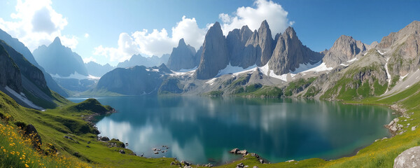 lake in the mountains