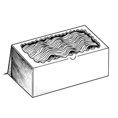 Engraved vintage illustration of a uniquely shaped soap bar design showcasing intricate details and handcrafted appeal