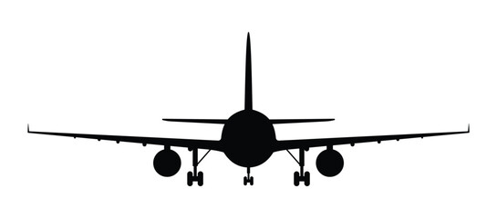 front face airplane silhouette