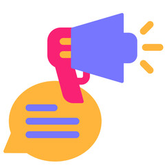 Megaphone icon for website, application, printing, document, poster design, etc