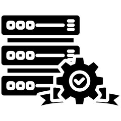Data quality icon in Glyph Style. Simple Vector Design. Simple Vector Glyph Icon