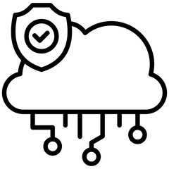 Protection icon in Outline Style. Simple Vector Design. Simple Vector Outline Icon