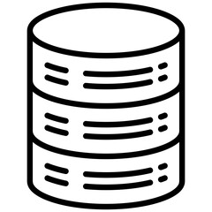 Server icon in Outline Style. Simple Vector Design. Simple Vector Outline Icon
