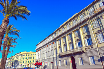 Denkmalgeschützte Architektur in der Altstadt von Livorno in der Region Toskana (Italien)	