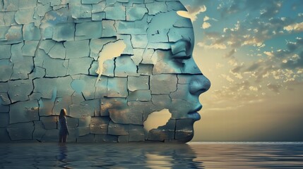 A deep concept of emotional clarity, self reflection, and personal awareness.