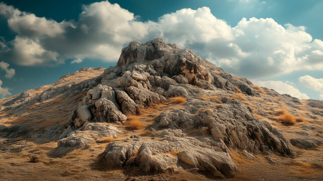 A representation of Mount Moriah, the site where Abraham was instructed to sacrifice his son Isaac. Mount Moriah in Jewish history.