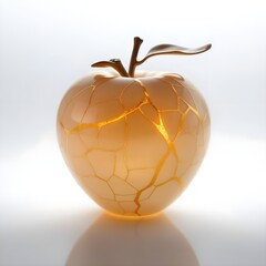 Kintsugi porcelain apple
