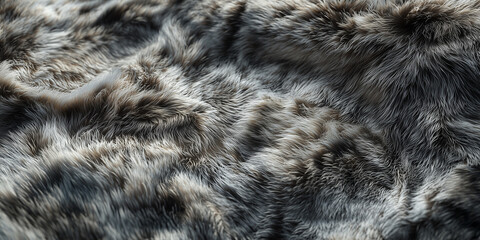 Wolf fur texture with gray, black, and white strands