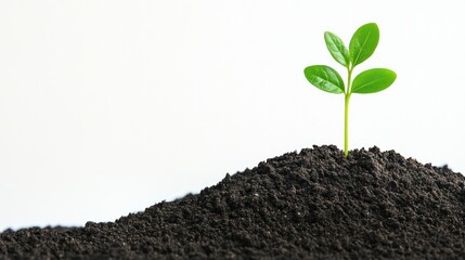 Naklejka premium New Life Emerging: A Seedling's Journey