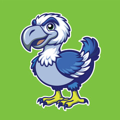 Cartoon Vector Illustration of a Friendly and Playful Dodo Bird Character