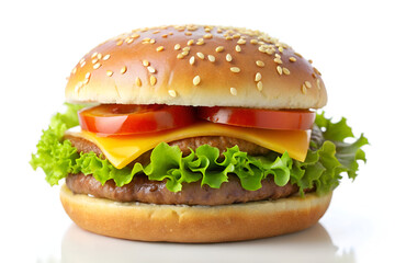hamburger isolated on white background