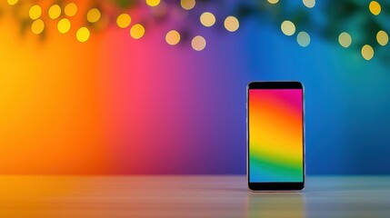 Rainbow Spectrum Celebration Party Colorful Vibrant Joyful Festive Light