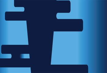 Obraz premium abstract christian cross on a blue background. vector illustration.