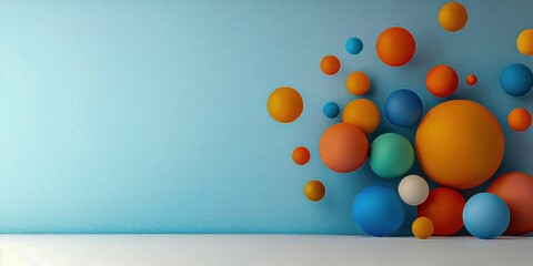 Vibrant Colorful Balloons with Confetti Create Joyous Festive Celebration Decor for Event Party