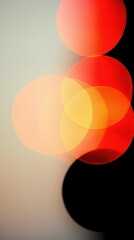 Colorful overlapping blurry circles create a visual display of light