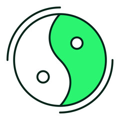 Spiritual Healing Icon – Wellness Balance, Mental Relaxation, Holistic Therapy, Editable Stroke