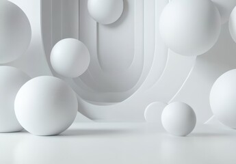 White corporate abstract background of looping animated gradient geometric shapes