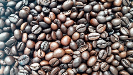 coffee beans texture background pattern 