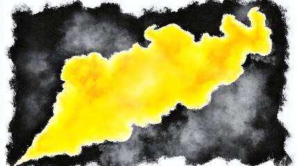 Obraz premium A vibrant yellow cloud surrounded by dark and light elements