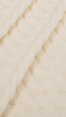 Obraz premium A photorealistic image features close-up detail of white Merino wool texture on a plain background