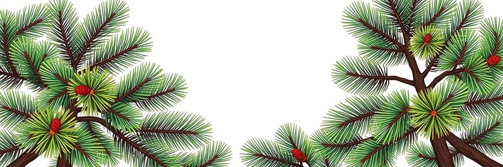 Obraz premium Elegant Pine Tree Clip Art for Design Projects