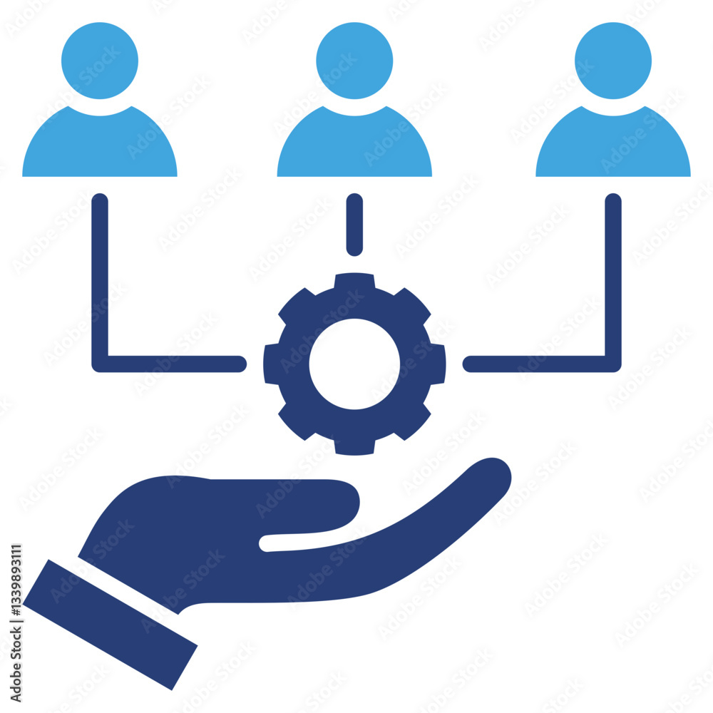 Poster Resource Allocation Two Color Icon