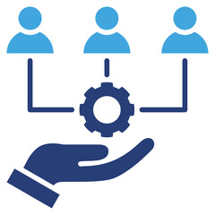 Resource Allocation Two Color Icon