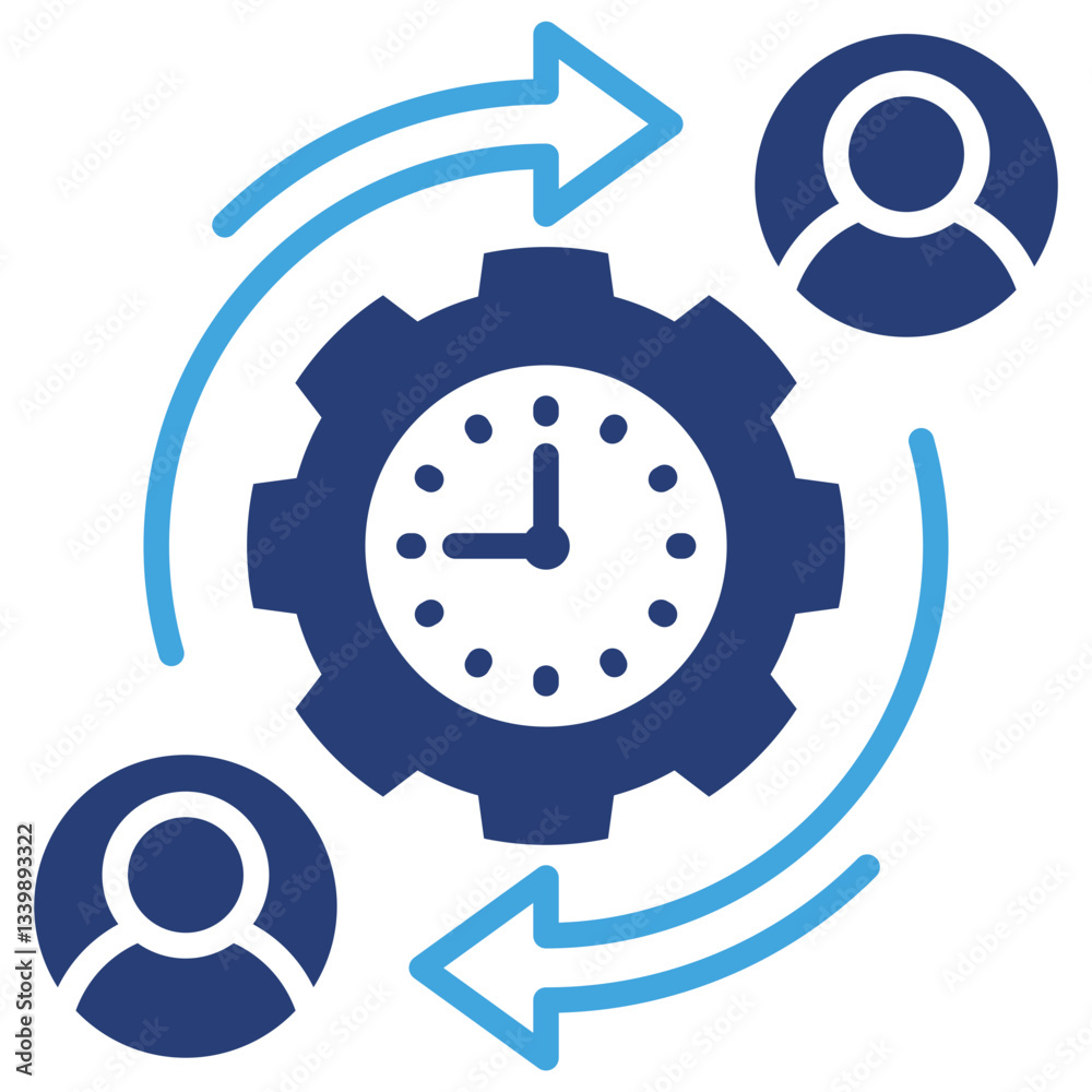 Poster shift two color icon