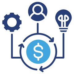 Business Model Two Color Icon
