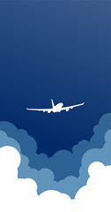 cloud and plane for phone wallpaper 