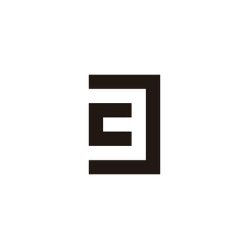 Letter c3 square geometric symbol simple logo vector