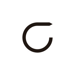 Letter G iron geometric symbol simple logo vector