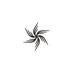 Snowflake, lines geometric symbol simple logo vector