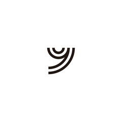 Letter y curve geometric symbol simple logo vector