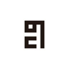 Fototapeta premium Letter cq square, unique geometric symbol simple logo vector