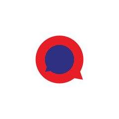 Messages, chat, circle geometric symbol simple logo vector