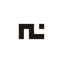 Obraz premium Letter NL square geometric symbol simple logo vector